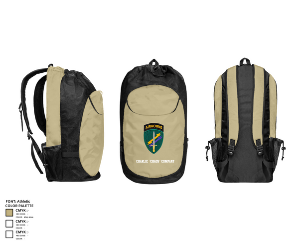Gear Bag, Charlie “Chaos” Company, , Teamtime, Team time, sublimation, custom sports apparel, team uniforms, spirit wear, spiritwear, sports uniforms, custom shirts, team store, custom team store, fundraiser sports, apparel fundraiser