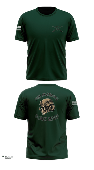 Short Sleeve Performance Shirt, 3rd PLT Black SheepDelta company 114, Army, Teamtime, Team time, sublimation, custom sports apparel, team uniforms, spirit wear, spiritwear, sports uniforms, custom shirts, team store, custom team store, fundraiser sports, apparel fundraiser