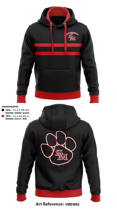 South Mecklenburg High School Golf 87144486 Hoodie - 1