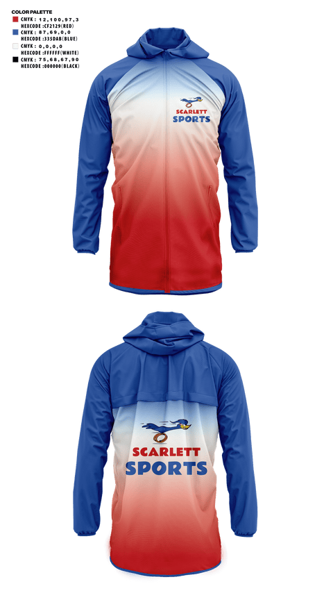 Windbreaker, Scarlett Middle School Cross Country, Cross Country, Teamtime, Team time, sublimation, custom sports apparel, team uniforms, spirit wear, spiritwear, sports uniforms, custom shirts, team store, custom team store, fundraiser sports, apparel fundraiser