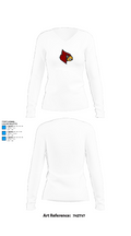 Winlock Middle School Cross Country 67642517 Women's Long Sleeve V-neck Shirt - 15