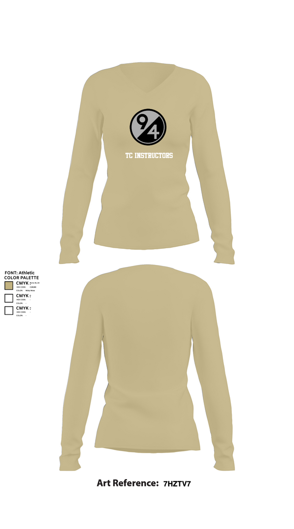 Womens Long Sleeve Vneck Shirt, TC Instructors, , Teamtime, Team time, sublimation, custom sports apparel, team uniforms, spirit wear, spiritwear, sports uniforms, custom shirts, team store, custom team store, fundraiser sports, apparel fundraiser