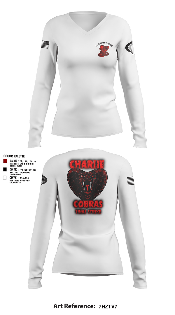 Womens Long Sleeve Vneck Shirt 1, C. Company, MRBn, Army, Teamtime, Team time, sublimation, custom sports apparel, team uniforms, spirit wear, spiritwear, sports uniforms, custom shirts, team store, custom team store, fundraiser sports, apparel fundraiser