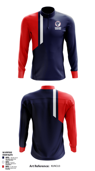 Shaler Area Elementary Basketball Association 5459664 Quarter Zip Jacket - 1