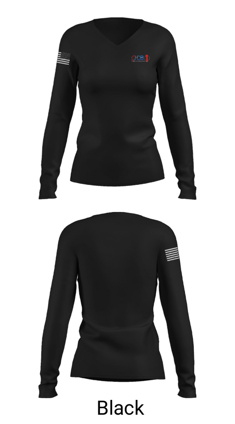 Womens Long Sleeve Vneck Shirt, JCB1 Multiservices, , Teamtime, Team time, sublimation, custom sports apparel, team uniforms, spirit wear, spiritwear, sports uniforms, custom shirts, team store, custom team store, fundraiser sports, apparel fundraiser