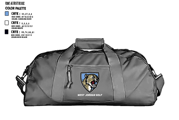 Duffle Bag, West Jordan High School Golf, Golf, Teamtime, Team time, sublimation, custom sports apparel, team uniforms, spirit wear, spiritwear, sports uniforms, custom shirts, team store, custom team store, fundraiser sports, apparel fundraiser