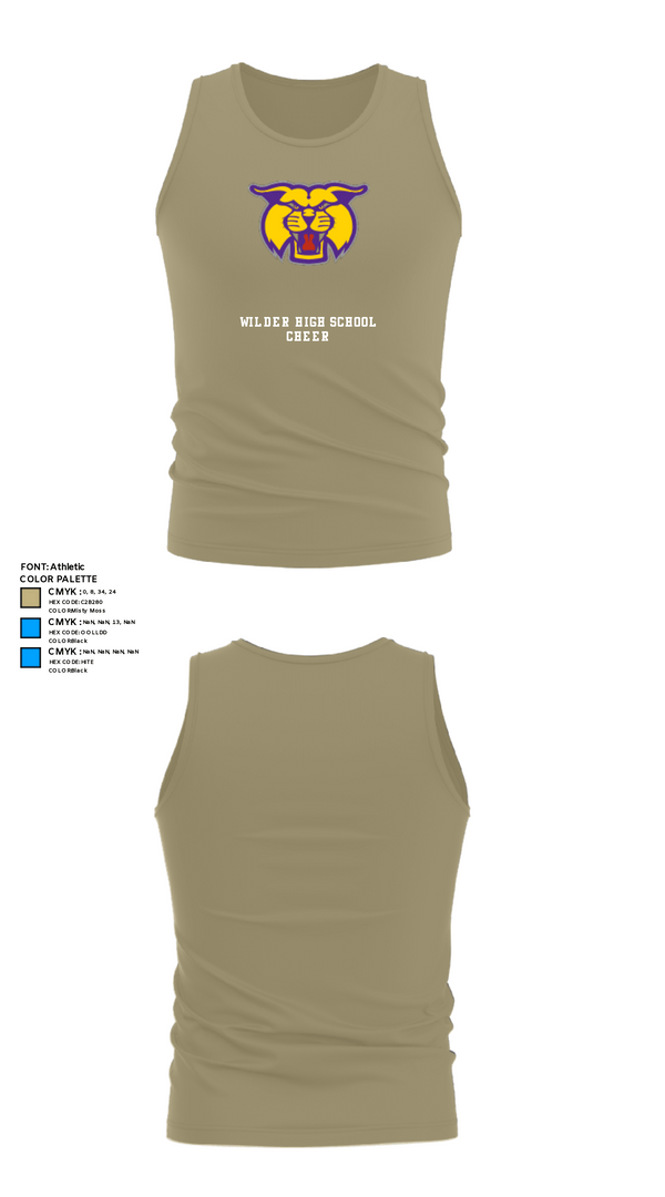 Tank Top, Wilder High School Cheer, Cheer, Teamtime, Team time, sublimation, custom sports apparel, team uniforms, spirit wear, spiritwear, sports uniforms, custom shirts, team store, custom team store, fundraiser sports, apparel fundraiser