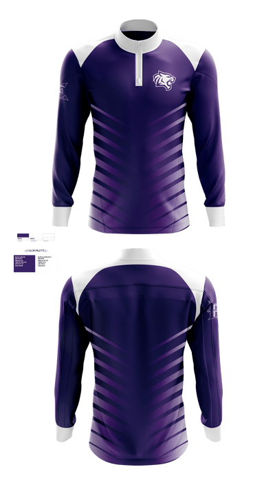 Elgin High School Volleyball 88554303 Quarter Zip Jacket - 1