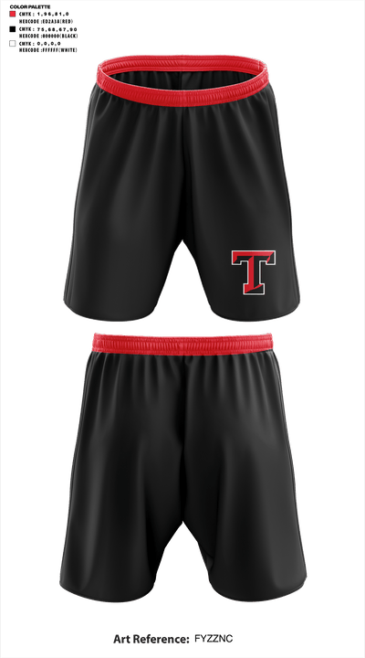 Trenton High School Football 318056 Athletic Shorts With Pockets - 41