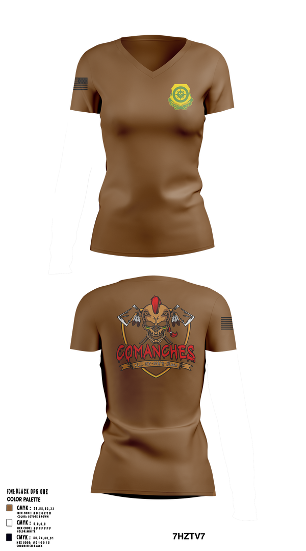 Womens Short Sleeve Vneck Shirt, C Co., 795th MP BN, Army, Teamtime, Team time, sublimation, custom sports apparel, team uniforms, spirit wear, spiritwear, sports uniforms, custom shirts, team store, custom team store, fundraiser sports, apparel fundraiser