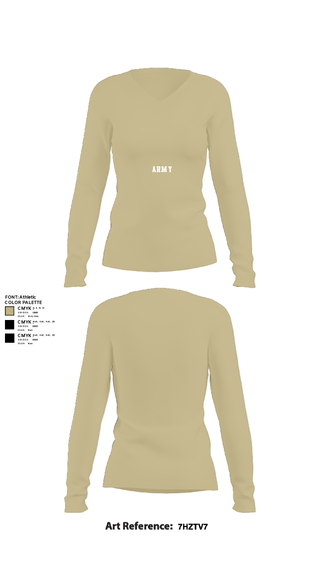 Women's Long Sleeve Vneck Shirt, Alpha Battery 2-44 ADAR, , Teamtime, Team time, sublimation, custom sports apparel, team uniforms, spirit wear, spiritwear, sports uniforms, custom shirts, team store, custom team store, fundraiser sports, apparel fundraiser