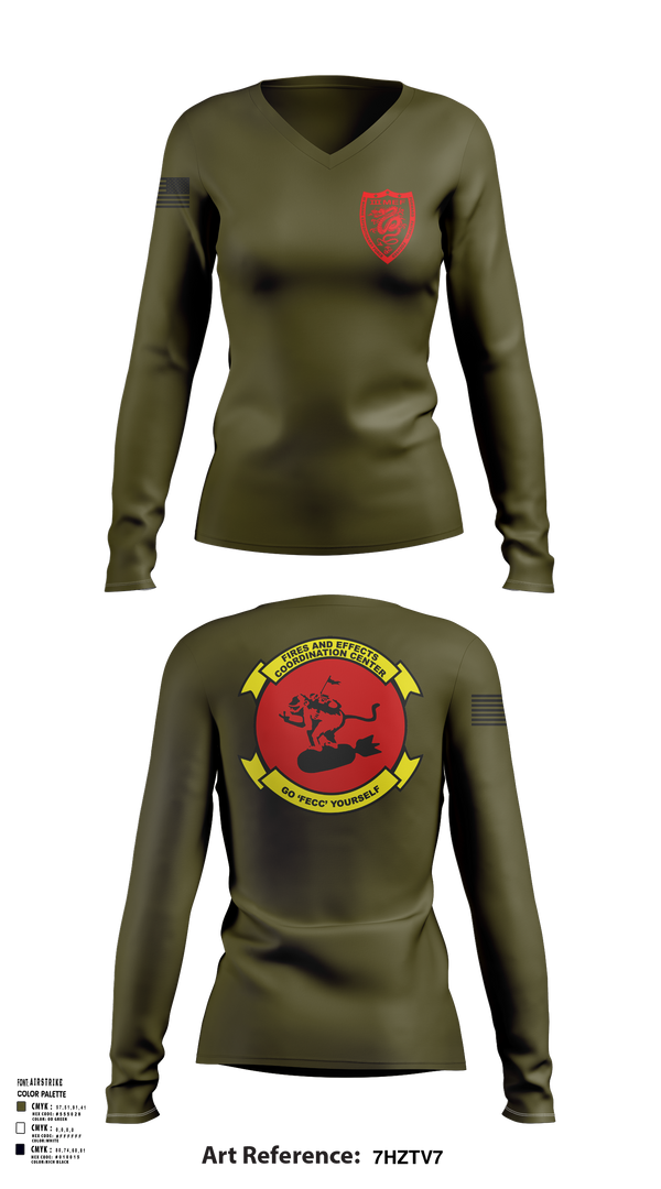 Womens Long Sleeve Vneck Shirt, III MEF, Marines, Teamtime, Team time, sublimation, custom sports apparel, team uniforms, spirit wear, spiritwear, sports uniforms, custom shirts, team store, custom team store, fundraiser sports, apparel fundraiser