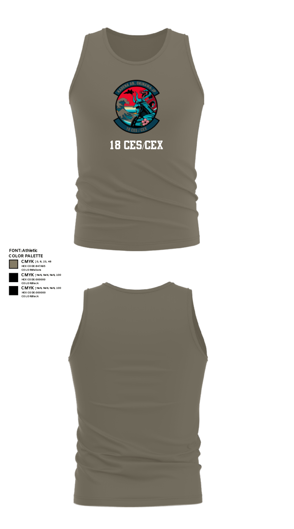Tank Top, 18 CES/CEX, , Teamtime, Team time, sublimation, custom sports apparel, team uniforms, spirit wear, spiritwear, sports uniforms, custom shirts, team store, custom team store, fundraiser sports, apparel fundraiser