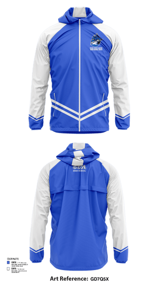 Windbreaker, Clear Creek-Amana High School Cheer, Cheer, Teamtime, Team time, sublimation, custom sports apparel, team uniforms, spirit wear, spiritwear, sports uniforms, custom shirts, team store, custom team store, fundraiser sports, apparel fundraiser
