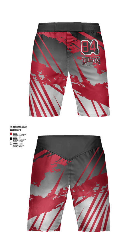 Fight Shorts, 84 Athletes Wrestling, Wrestling, Teamtime, Team time, sublimation, custom sports apparel, team uniforms, spirit wear, spiritwear, sports uniforms, custom shirts, team store, custom team store, fundraiser sports, apparel fundraiser