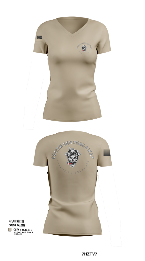 Womens Short Sleeve Vneck Shirt, SCR SWAT, , Teamtime, Team time, sublimation, custom sports apparel, team uniforms, spirit wear, spiritwear, sports uniforms, custom shirts, team store, custom team store, fundraiser sports, apparel fundraiser