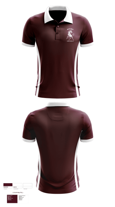 Bovina High School Football 56089228 Short Sleeve Performance Polo - 1