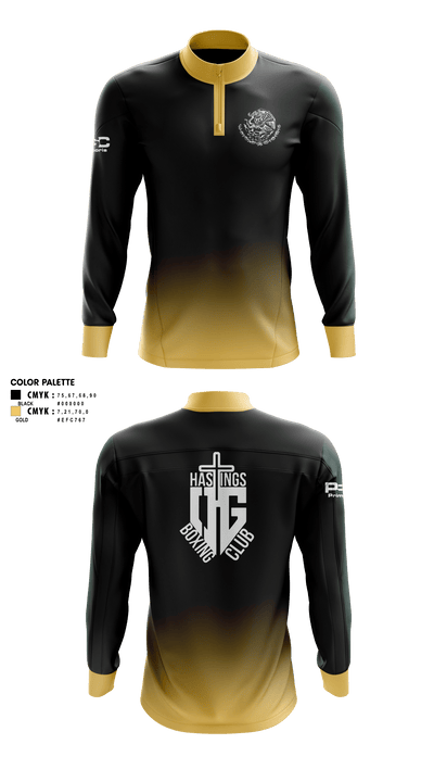 OG HASTINGS BOXING CLUB 17726644 Quarter Zip Jacket - 1