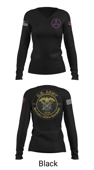 Women's Long Sleeve Vneck Shirt, 54th Quartermaster Company, , Teamtime, Team time, sublimation, custom sports apparel, team uniforms, spirit wear, spiritwear, sports uniforms, custom shirts, team store, custom team store, fundraiser sports, apparel fundraiser