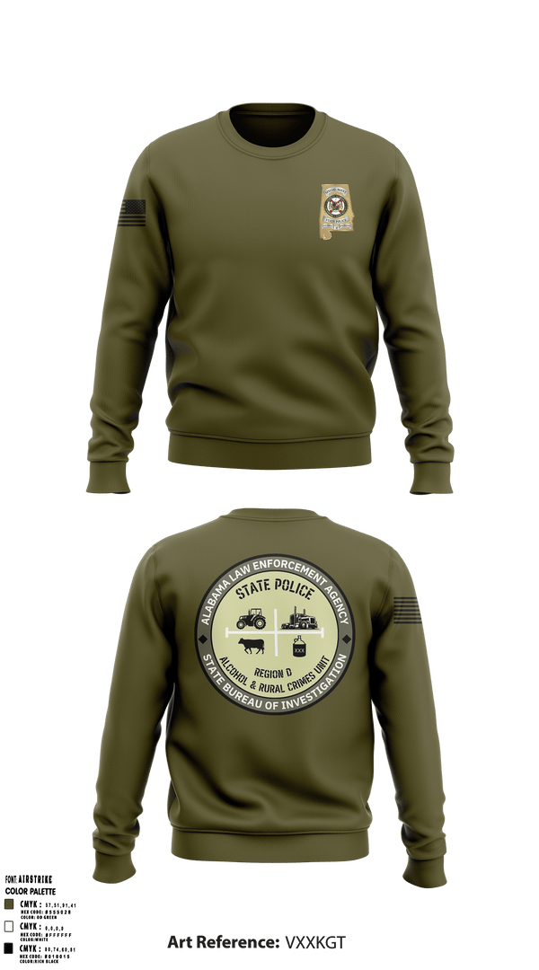 Crew Neck Sweatshirt, Region D Narcotics, Police, Teamtime, Team time, sublimation, custom sports apparel, team uniforms, spirit wear, spiritwear, sports uniforms, custom shirts, team store, custom team store, fundraiser sports, apparel fundraiser
