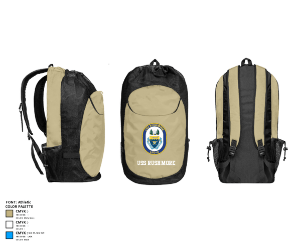 Gear Bag, USS RUSHMORE, Navy, Teamtime, Team time, sublimation, custom sports apparel, team uniforms, spirit wear, spiritwear, sports uniforms, custom shirts, team store, custom team store, fundraiser sports, apparel fundraiser