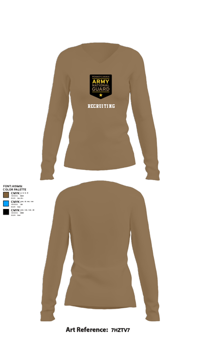 Recruiting 24284628 Women's Long Sleeve V-neck Shirt - 2
