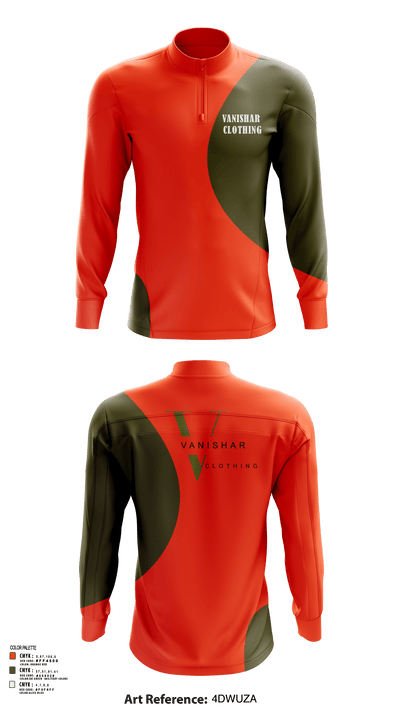 Vanishar clothing 11389418 Quarter Zip Jacket - 101