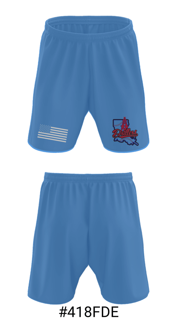 Athletic Shorts With Pockets, La Drillers, Baseball, Teamtime, Team time, sublimation, custom sports apparel, team uniforms, spirit wear, spiritwear, sports uniforms, custom shirts, team store, custom team store, fundraiser sports, apparel fundraiser