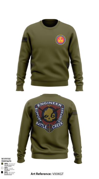 Crew Neck Sweatshirt, 6th Engineer Support, Marines, Teamtime, Team time, sublimation, custom sports apparel, team uniforms, spirit wear, spiritwear, sports uniforms, custom shirts, team store, custom team store, fundraiser sports, apparel fundraiser