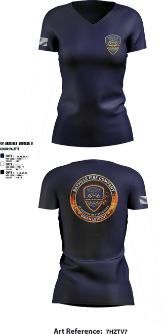 Womens Short Sleeve Vneck Shirt, BVFC, Fire Department, Teamtime, Team time, sublimation, custom sports apparel, team uniforms, spirit wear, spiritwear, sports uniforms, custom shirts, team store, custom team store, fundraiser sports, apparel fundraiser