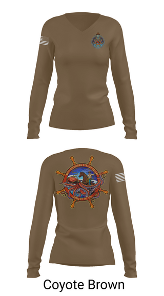 Womens Long Sleeve Vneck Shirt, Navy Recruiting, , Teamtime, Team time, sublimation, custom sports apparel, team uniforms, spirit wear, spiritwear, sports uniforms, custom shirts, team store, custom team store, fundraiser sports, apparel fundraiser