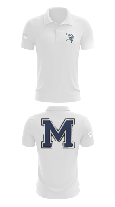 Marysville High School Cheer 26495942 Short Sleeve Performance Polo - 9