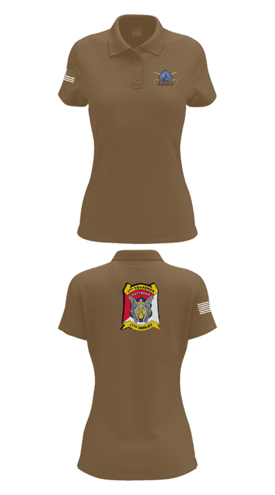 B Troop 2-17 Cav REGT 36740014 Women's Short Sleeve Performance Polo  - 15