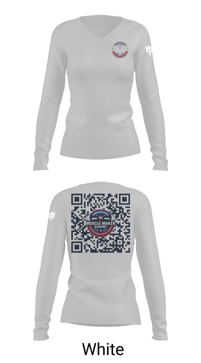 Muscle Maker Academy 31935817 Women's Long Sleeve V-neck Shirt -1 16