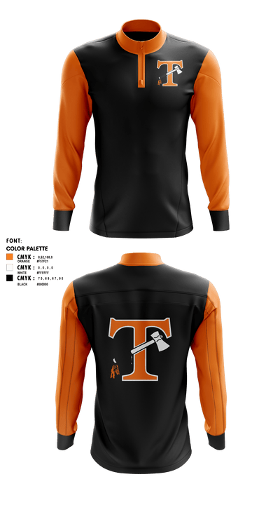 Tecumseh indian 9486398 Quarter Zip Jacket - 41