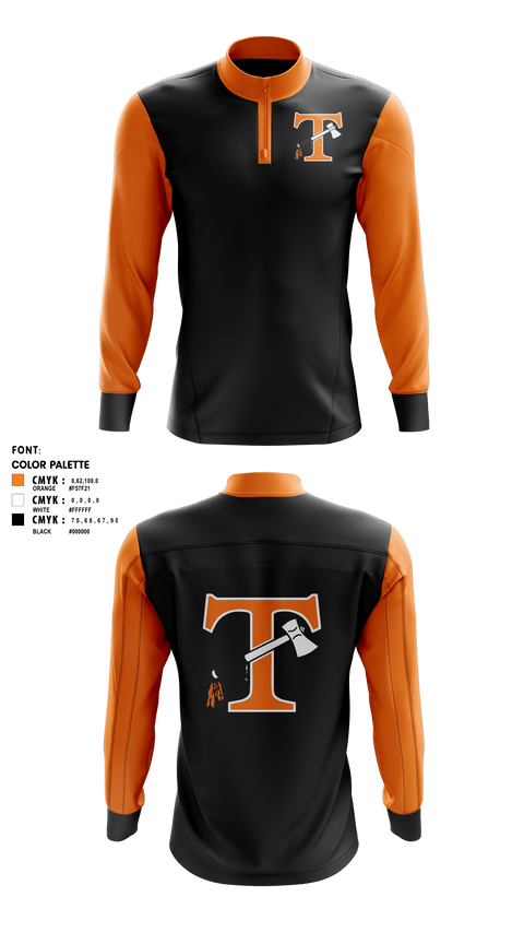 Quarter Zip Jacket, Tecumseh indian, Wrestling, Teamtime, Team time, sublimation, custom sports apparel, team uniforms, spirit wear, spiritwear, sports uniforms, custom shirts, team store, custom team store, fundraiser sports, apparel fundraiser