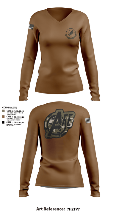 509 OSS 20473594 Women's Long Sleeve V-neck Shirt - 105