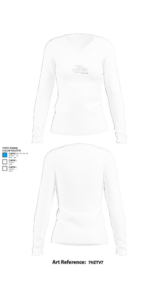 Womens Long Sleeve Vneck Shirt, United solutions, , Teamtime, Team time, sublimation, custom sports apparel, team uniforms, spirit wear, spiritwear, sports uniforms, custom shirts, team store, custom team store, fundraiser sports, apparel fundraiser