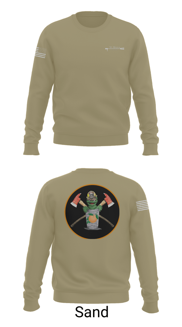Crew Neck Sweatshirt, 91 Bravo, Fire Department, Teamtime, Team time, sublimation, custom sports apparel, team uniforms, spirit wear, spiritwear, sports uniforms, custom shirts, team store, custom team store, fundraiser sports, apparel fundraiser