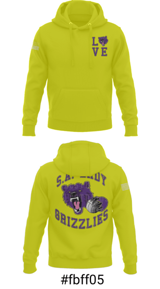 Hoodie, SA LADY GRIZZLES, Women's Volleyball, Teamtime, Team time, sublimation, custom sports apparel, team uniforms, spirit wear, spiritwear, sports uniforms, custom shirts, team store, custom team store, fundraiser sports, apparel fundraiser
