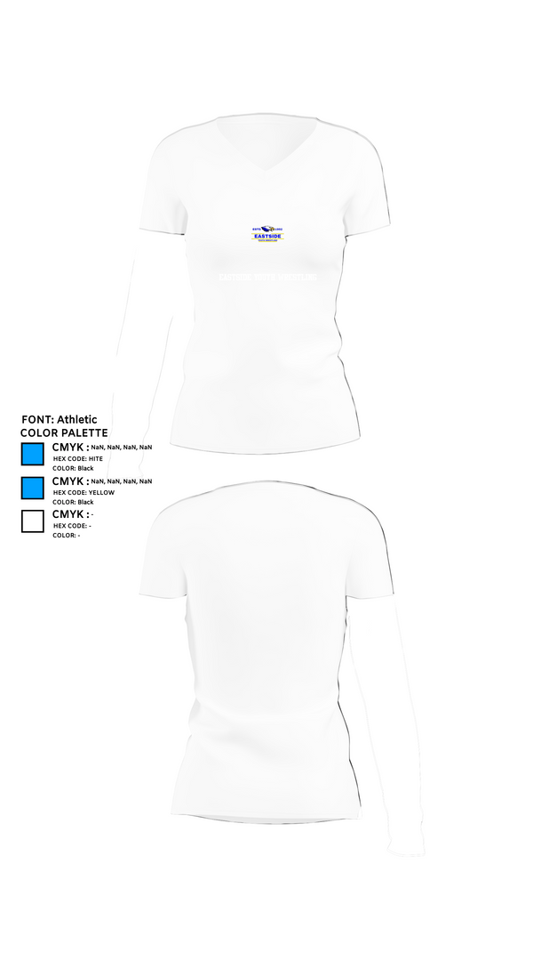 Womens Short Sleeve Vneck Shirt, Eastside Youth Wrestling, Wrestling, Teamtime, Team time, sublimation, custom sports apparel, team uniforms, spirit wear, spiritwear, sports uniforms, custom shirts, team store, custom team store, fundraiser sports, apparel fundraiser