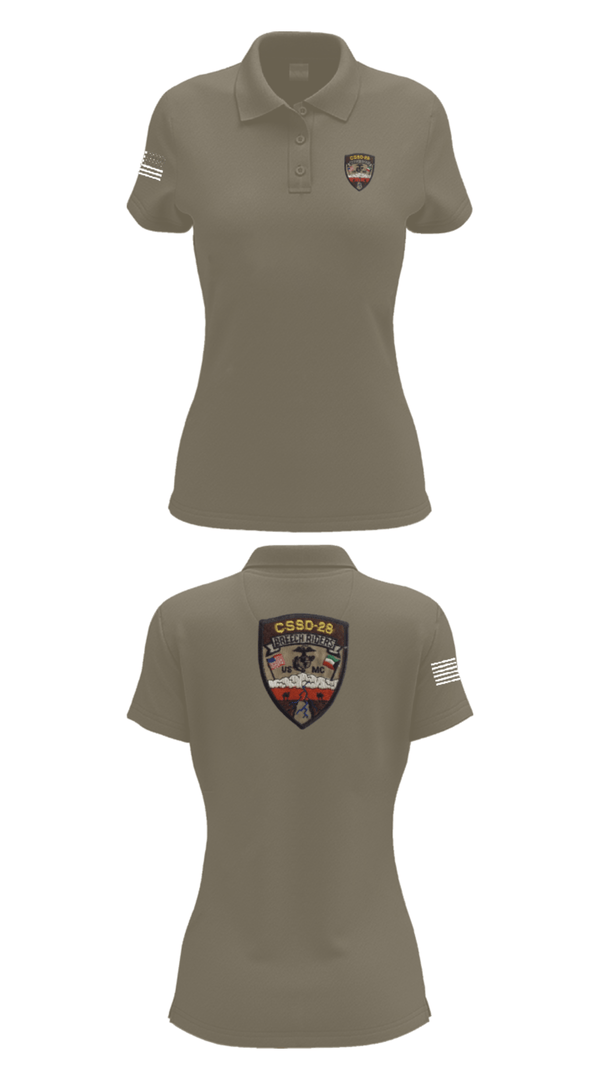 Women's Short Sleeve Performance Polo, CSSD 28, Marines, Teamtime, Team time, sublimation, custom sports apparel, team uniforms, spirit wear, spiritwear, sports uniforms, custom shirts, team store, custom team store, fundraiser sports, apparel fundraiser