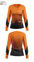 Volenteers 94175099 Women's Long Sleeve V-neck Shirt -1 1