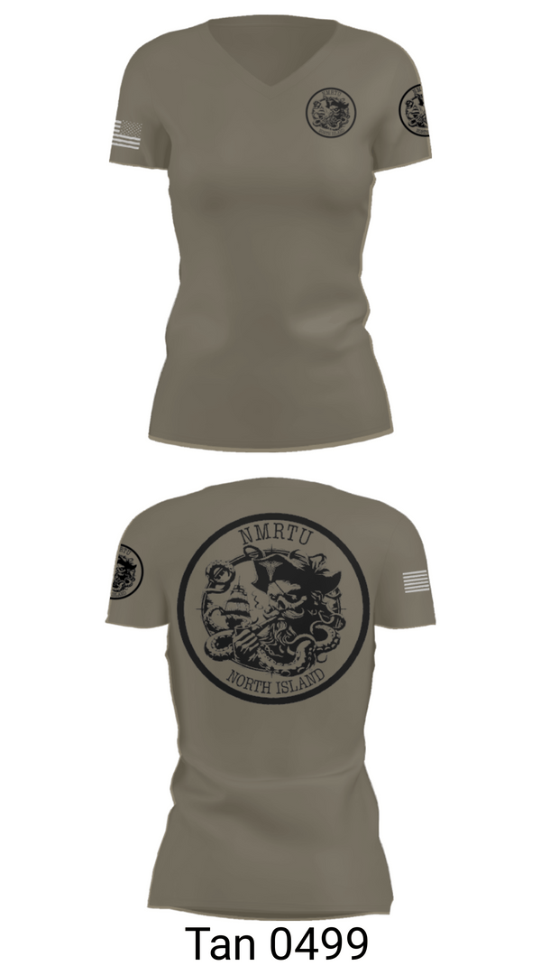 Women's Short Sleeve Vneck Shirt, USS MAKIN ISLAND, Navy, Teamtime, Team time, sublimation, custom sports apparel, team uniforms, spirit wear, spiritwear, sports uniforms, custom shirts, team store, custom team store, fundraiser sports, apparel fundraiser