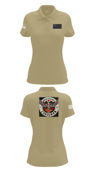 Womens Short Sleeve Performance Polo, Hospital Corpsman, , Teamtime, Team time, sublimation, custom sports apparel, team uniforms, spirit wear, spiritwear, sports uniforms, custom shirts, team store, custom team store, fundraiser sports, apparel fundraiser