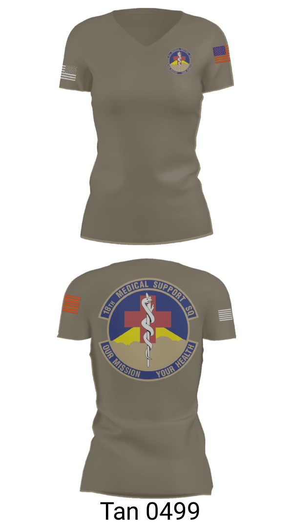 Women's Short Sleeve Vneck Shirt, 18 MDSS, Air Force, Teamtime, Team time, sublimation, custom sports apparel, team uniforms, spirit wear, spiritwear, sports uniforms, custom shirts, team store, custom team store, fundraiser sports, apparel fundraiser