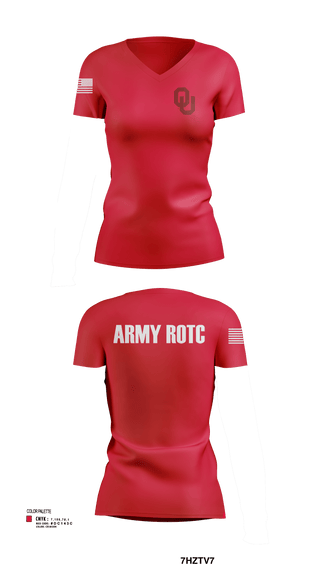 Womens Short Sleeve Vneck Shirt, OU Army ROTC, Army, Teamtime, Team time, sublimation, custom sports apparel, team uniforms, spirit wear, spiritwear, sports uniforms, custom shirts, team store, custom team store, fundraiser sports, apparel fundraiser