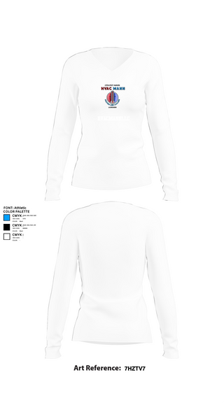 Womens Long Sleeve Vneck Shirt, Hvacmannllc, , Teamtime, Team time, sublimation, custom sports apparel, team uniforms, spirit wear, spiritwear, sports uniforms, custom shirts, team store, custom team store, fundraiser sports, apparel fundraiser