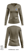 C-Co. 1-181st 51621268 Women's Long Sleeve V-neck Shirt - 103
