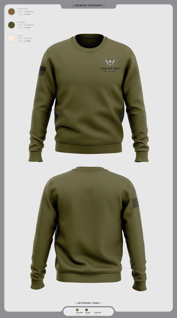 Crew Neck Sweatshirt, Air-Mail, Baseball, Teamtime, Team time, sublimation, custom sports apparel, team uniforms, spirit wear, spiritwear, sports uniforms, custom shirts, team store, custom team store, fundraiser sports, apparel fundraiser
